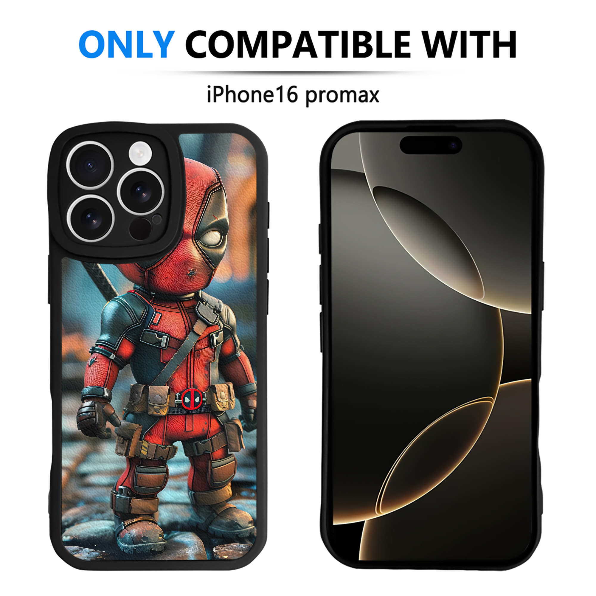 （画像用） Deadpool デッドプール 【iPhone 16シリーズ対応】シリコンスマホケース（レザー調） 材質：シリコン